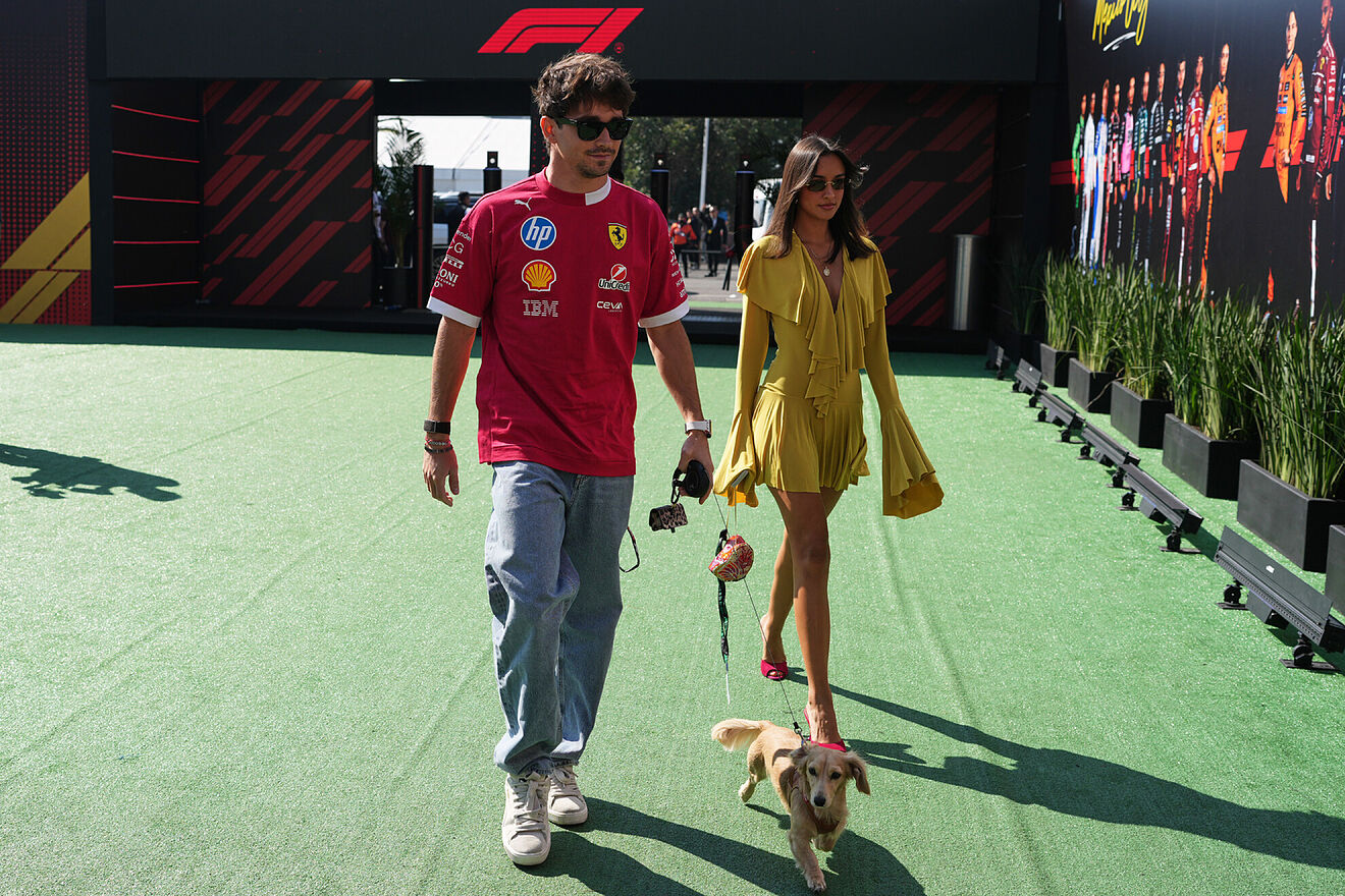 Charles Leclerc and his wife Alexandra