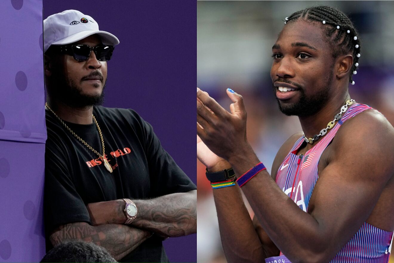 Carmelo Anthony put a stop to Noah Lyles' criticism of the NBA.