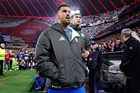 Ceballos durante su suplencia frente al Bayern en el Allianz Arena.