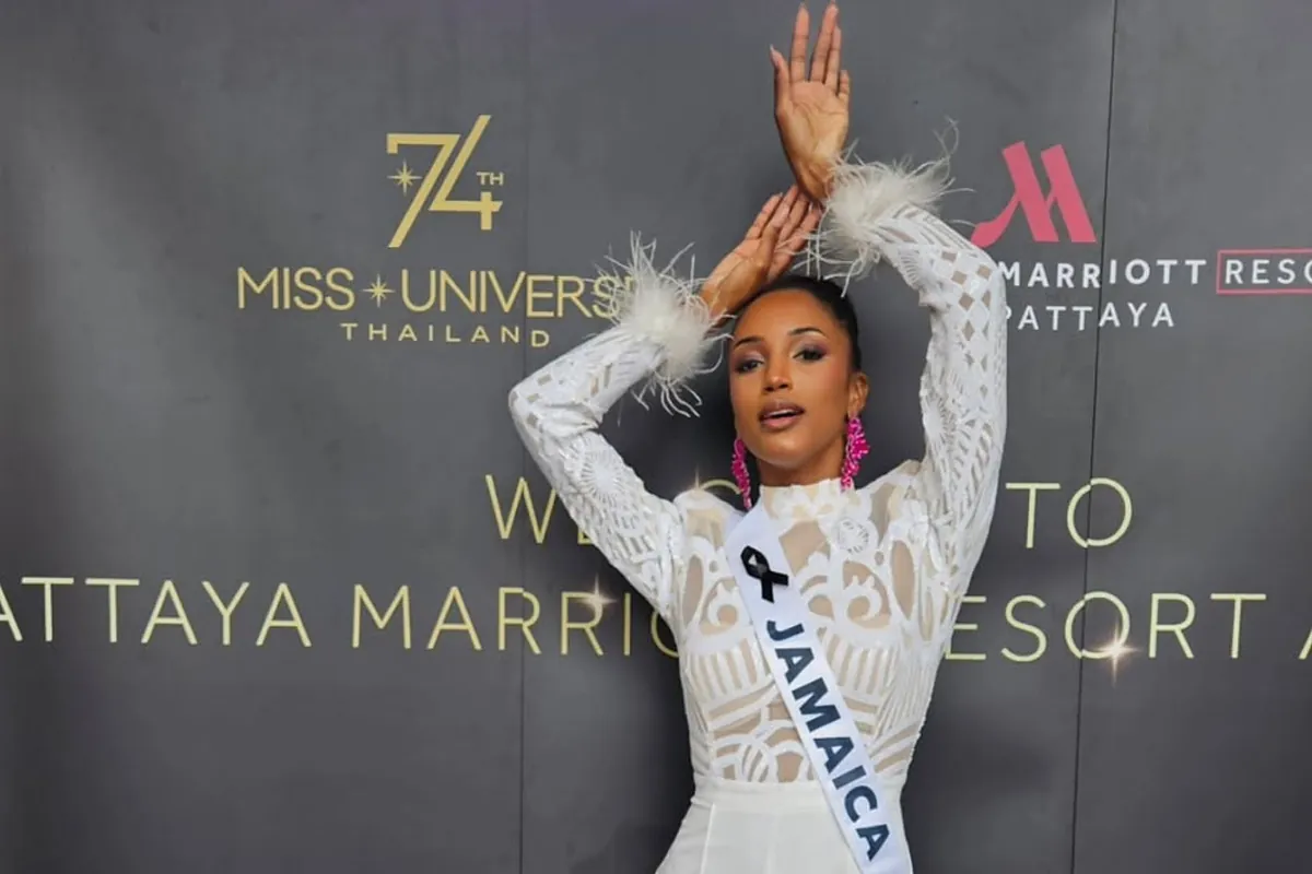 VIDEO: Miss Jamaica suffers a dramatic fall that leaves her seriously injured during the Miss Universe pageant runway