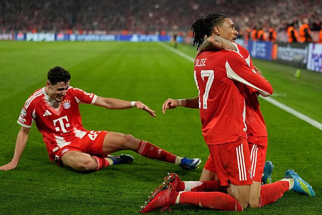 Olise celebra su gol contra el Real Madrid