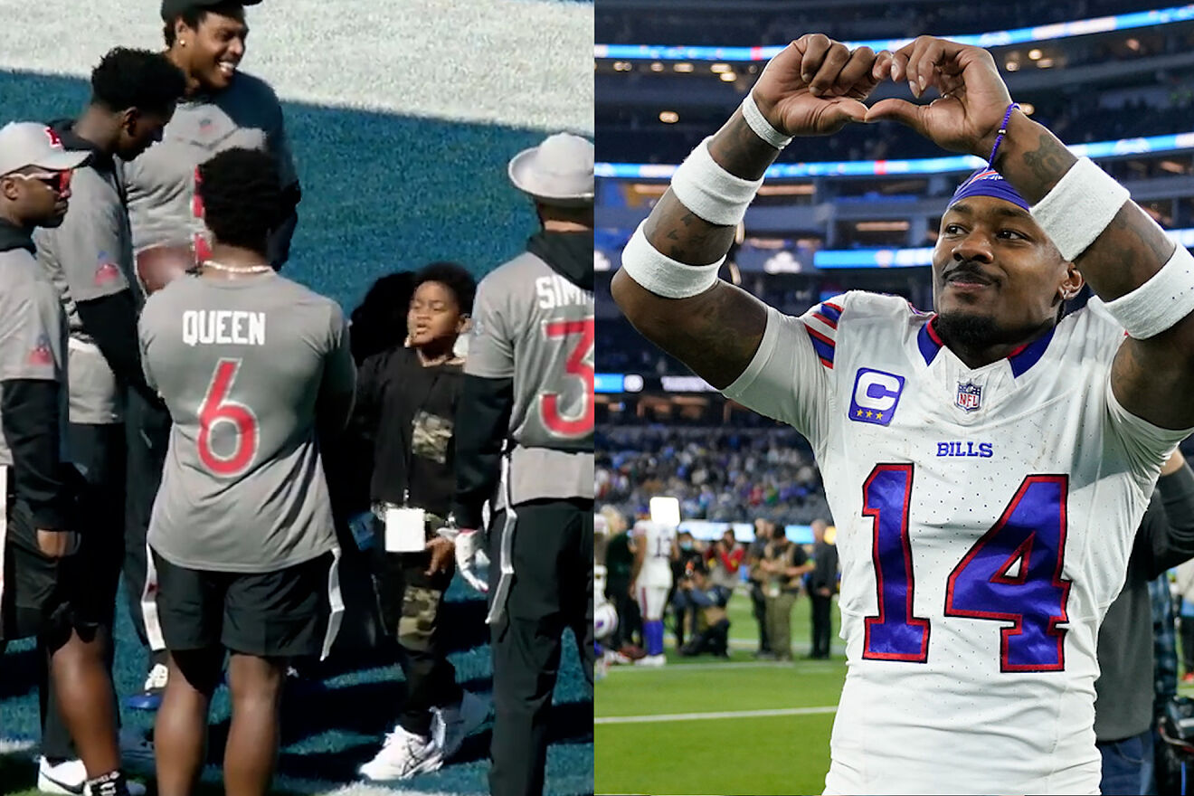 Stefon Diggs' little nephew playfully mocks Sauce Gardner at Pro Bowl