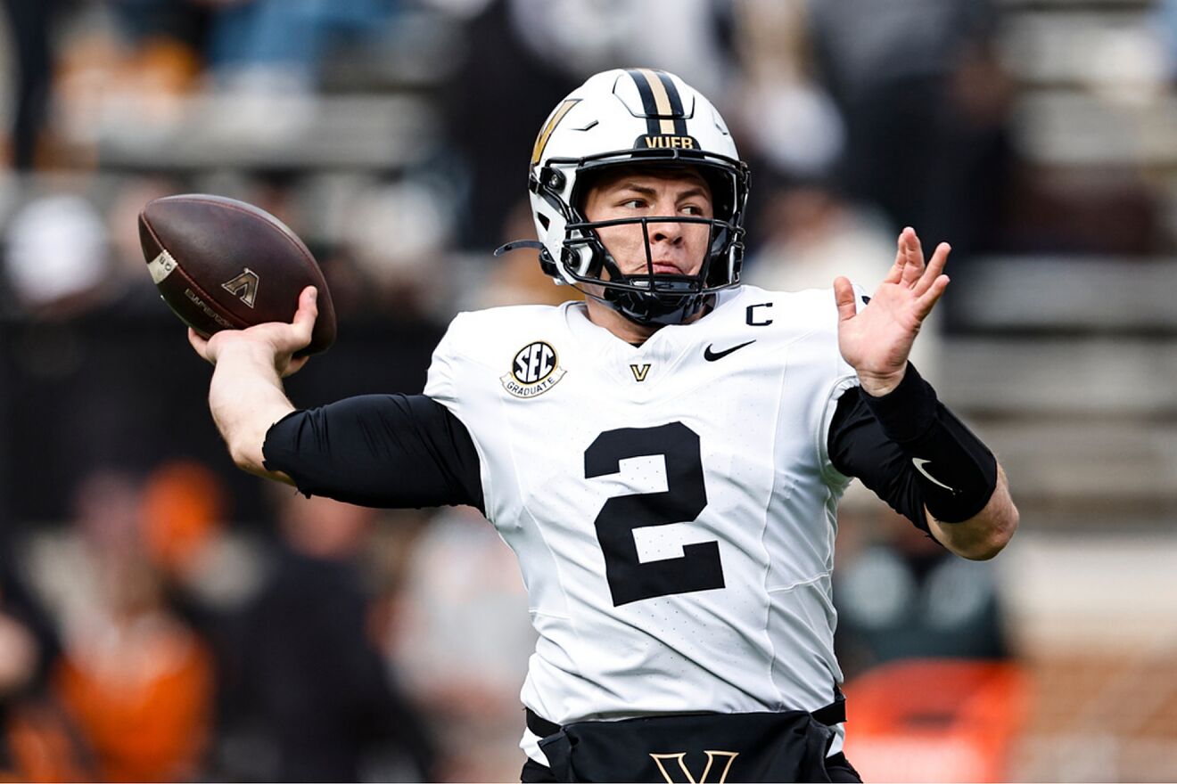 Vanderbilt quarterback Diego Pavia