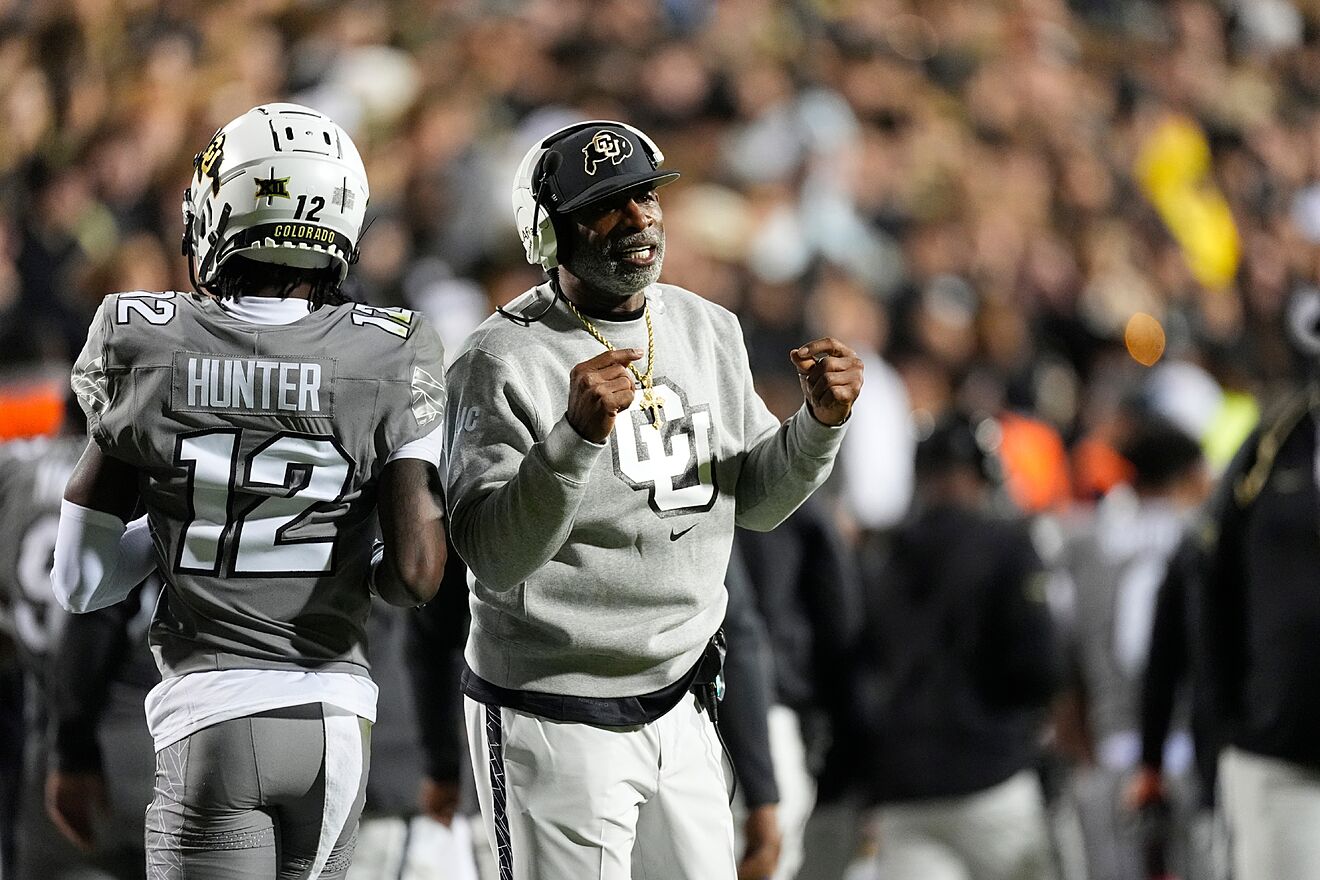 Deion Sanders reveals his humorous side with Travis Hunter to celebrate an unforgettable occasion