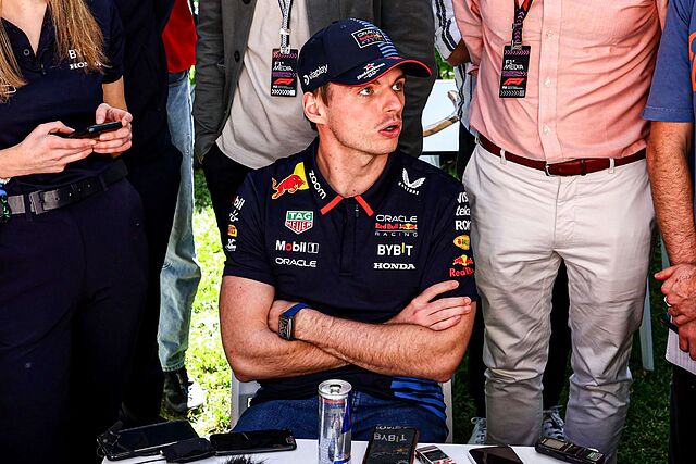 Verstappen, durante la rueda de prensa del jueves en Suzuka.