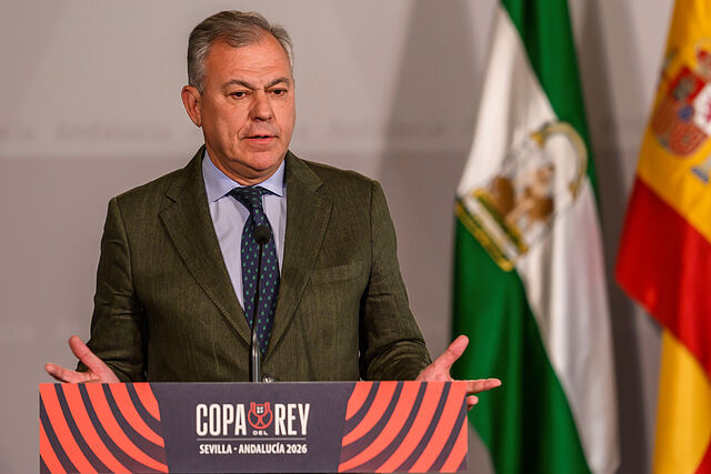 Jos� Luis Sanz, en la presentaci�n de la final de la Copa del Rey
