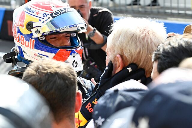 Max Verstappen celebrando su victoria en el Gran Premio de Italia.