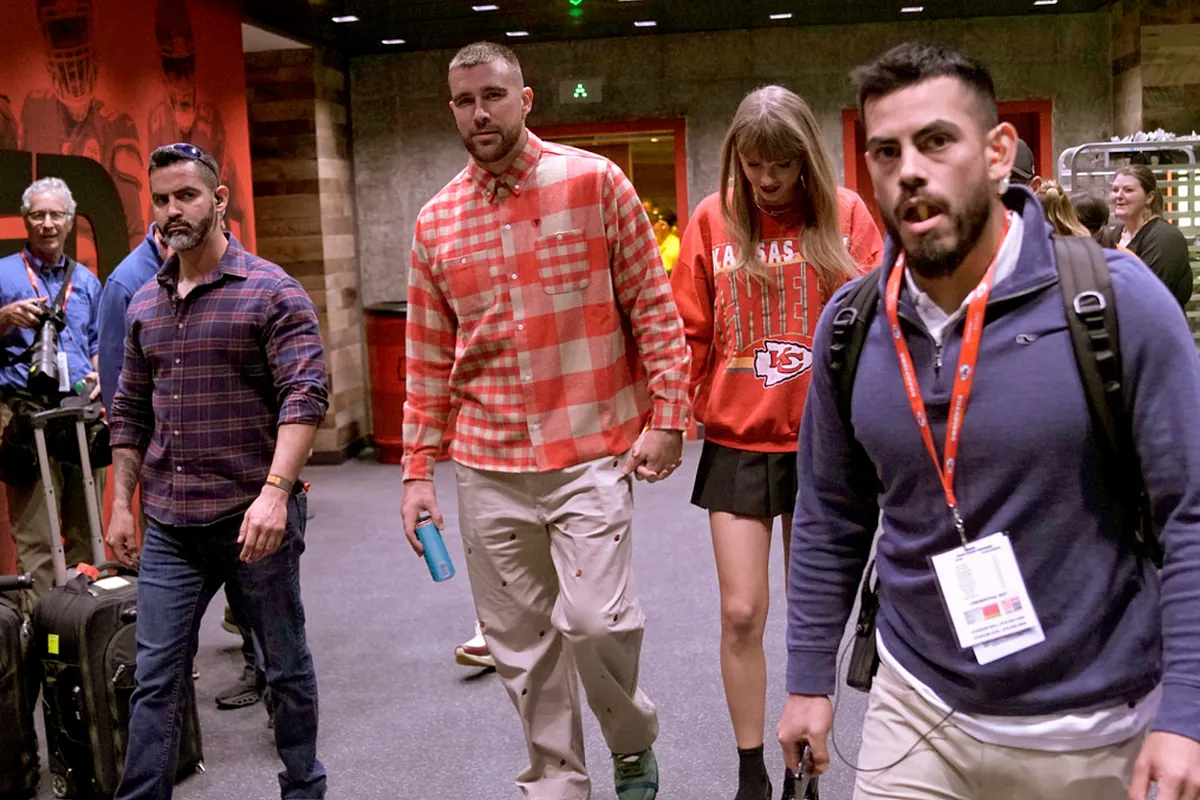 Image for Is it you, Taylor Swift? Kansas City Chiefs fans believe she influences Travis Kelce's fashion