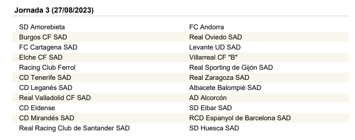 El calendario completo de Segunda División: descubre todas las jornadas ...