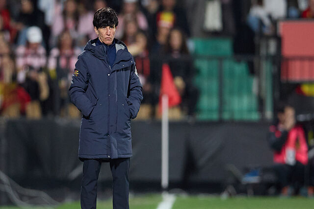 Sonia Berm�dez durante el partido con la selecci�n espa�ola