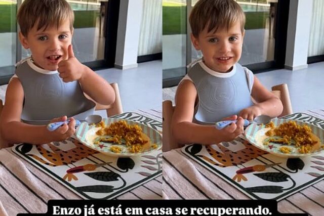 Las fotograf�as compartidas por Sa�l de su hijo Enzo.