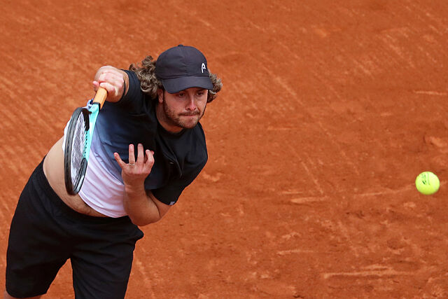 Marco Trungelliti durante un partido en el Conde de God� de 2024.