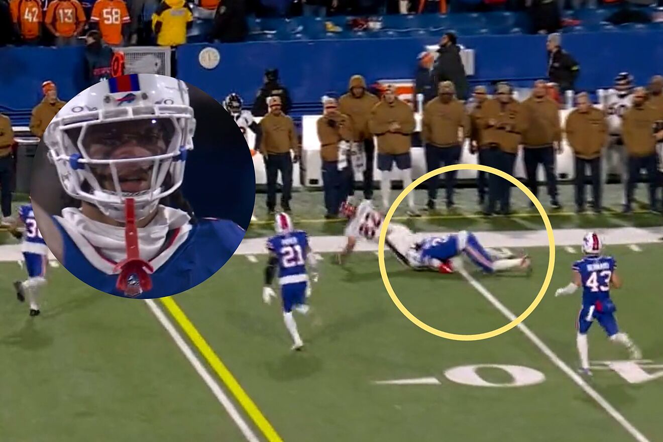 Damar Hamlin records his first tackle after suffering a cardiac arrest...