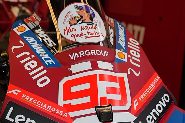 La c�pula de la Ducati de Marc M�rquez, en Le Mans.