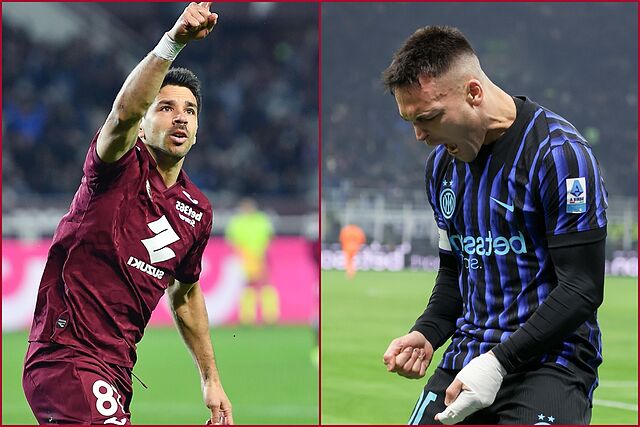 Giovanni Simeone y Lautaro Mart�nez