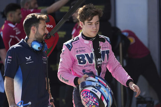 Colapinto, tras la qualy.