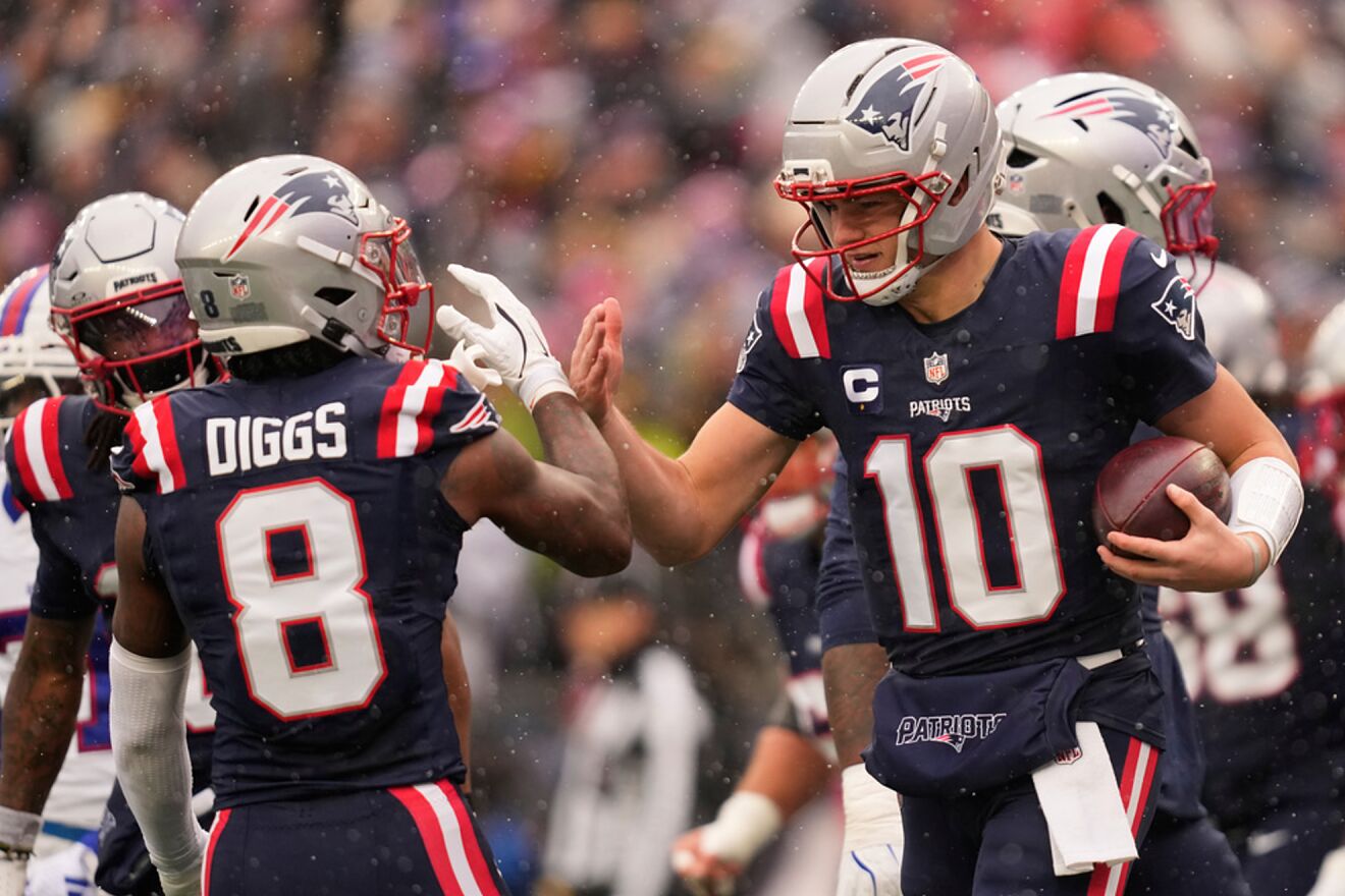 Drake Maye's reaction to Stefon Diggs' departure from the Patriots