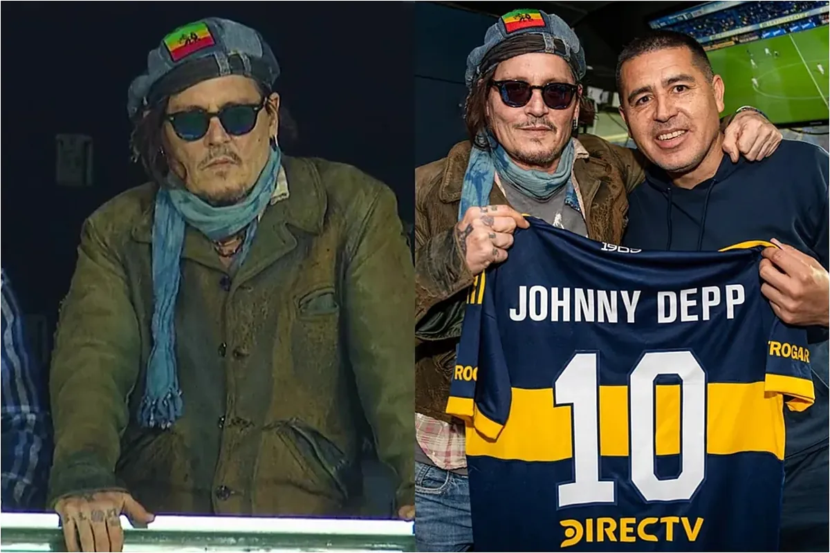 Johnny Depp attends a Boca Juniors match in the Argentine League and becomes a sensation on social media