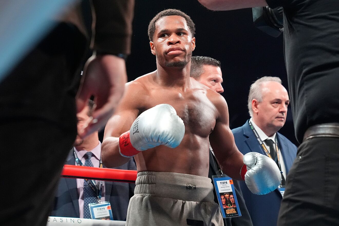 Devin Haney during his fight against Ryan Garcia in 2024.