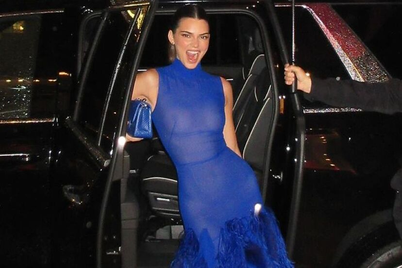princess polly baby blue dress Navy Blue evening gown with sheer sleeves main image 0