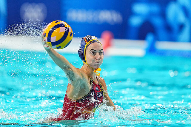 Bea Ortiz, en el Europeo de waterpolo disputado en Funchal este a�o.