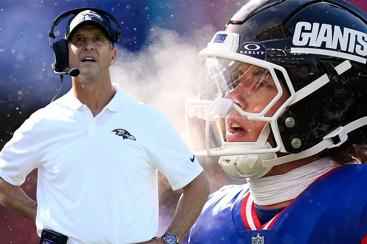 John Harbaugh left the New York Giants' facilities after meeting with Jaxson Dart