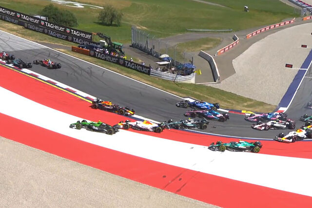 Accidente de Antonelli y Verstappen.