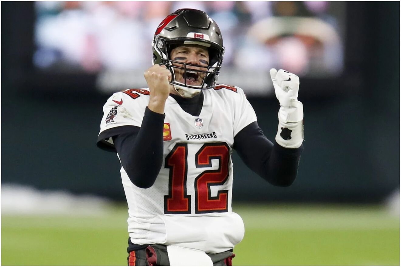 Tom Brady playing for the Tampa Bay Buccaneers