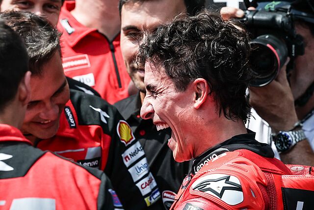 Marc M�rquez celebrando su �ltima victoria en el Gran Premio de la Rep�blica Checa.