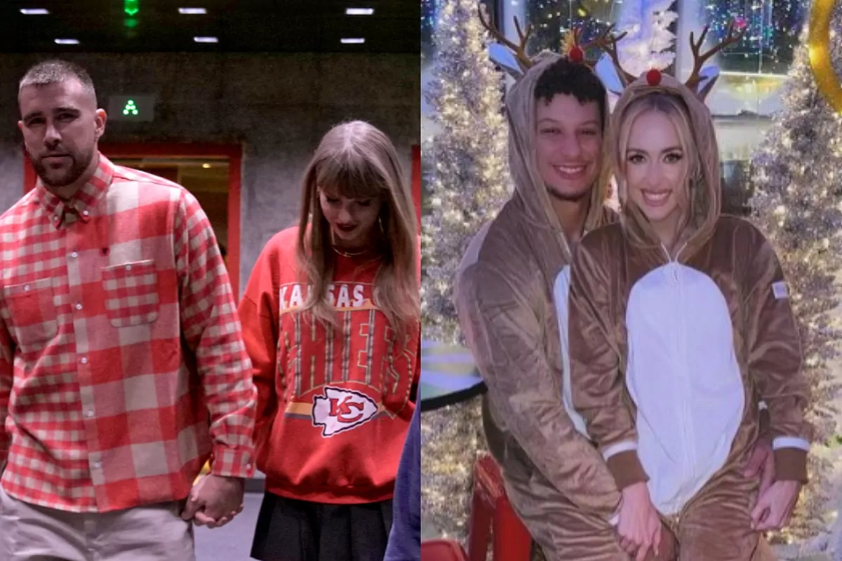 Did Travis Kelce and Taylor Swift wear matching squirrel outfits to  Christmas party? | Marca