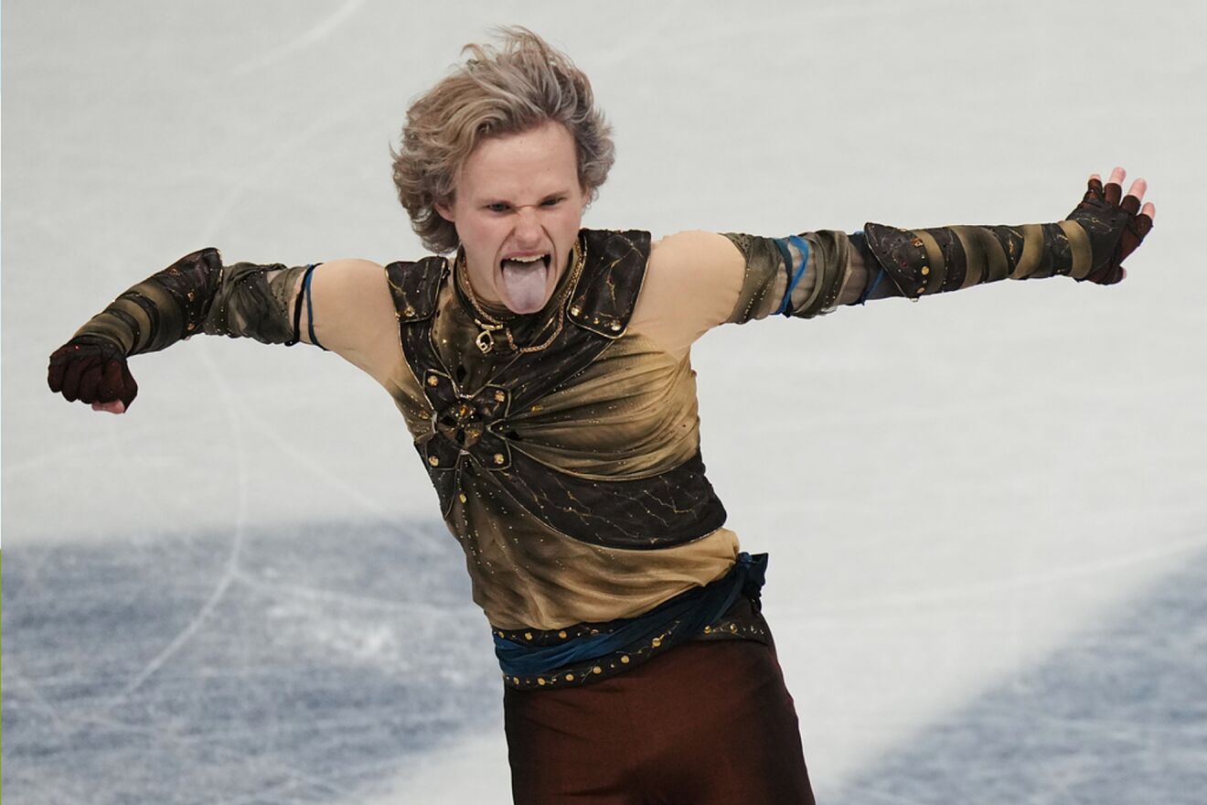 Ilia Malinin of the United States competes during the men's figure...