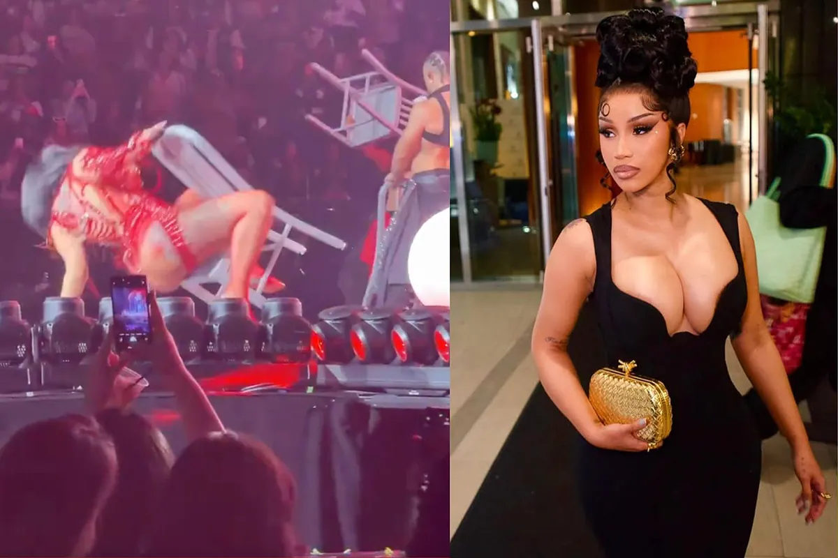 Cardi B has an unexpected moment on stage Friday night in Las Vegas that goes viral