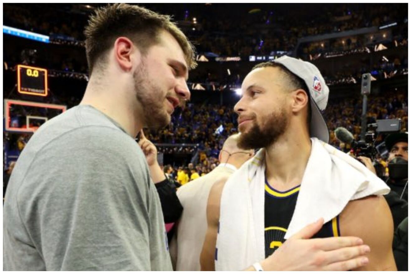 Luka Doncic and Stephen Curry