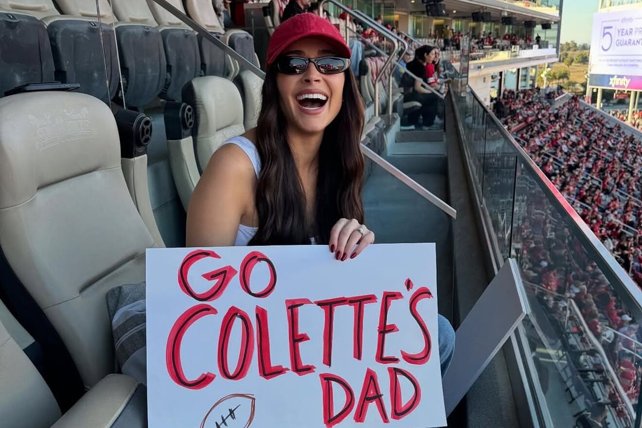 Christian McCaffrey's sweet comment on Olivia Culpo's throwback photo...