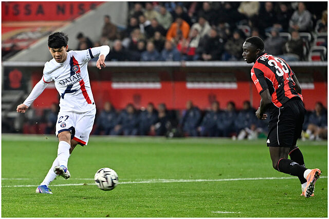 Dro, en su gol ante el Niza.