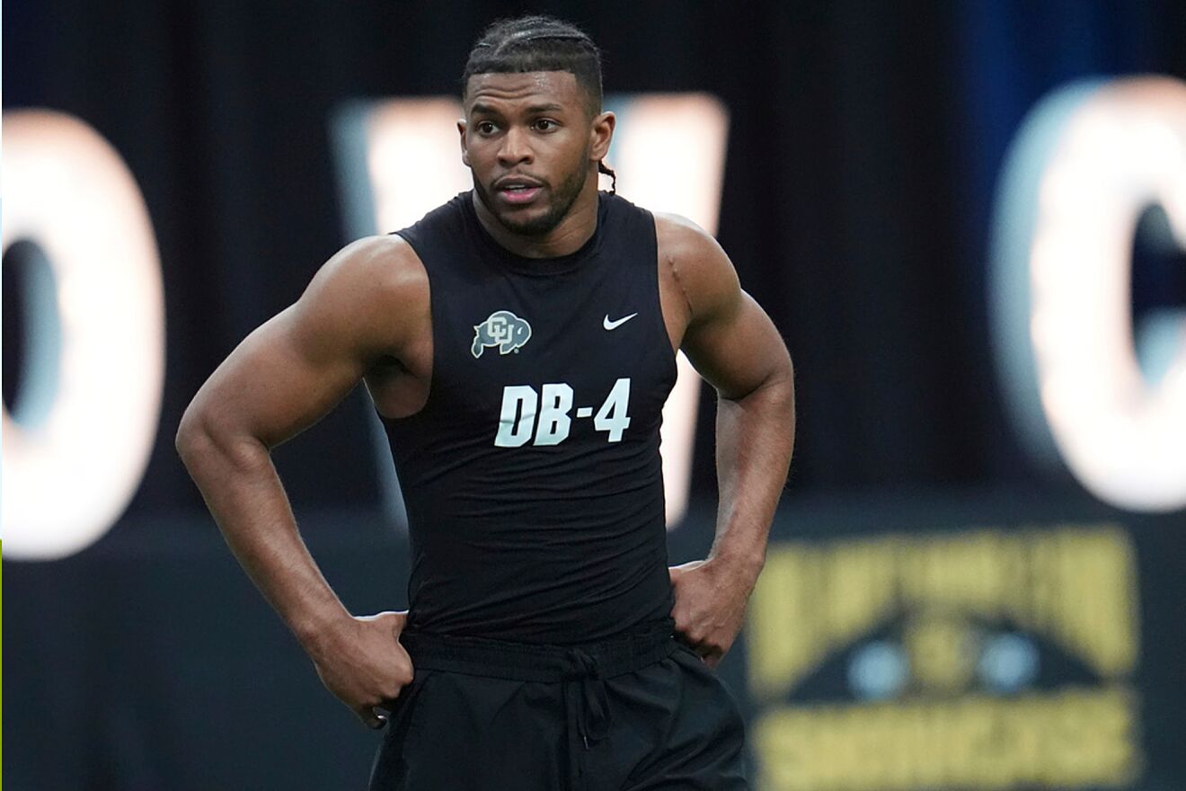 Shilo Sanders at the combine