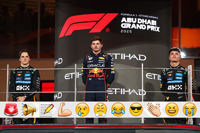 Podio del GP de Abu Dhabi.