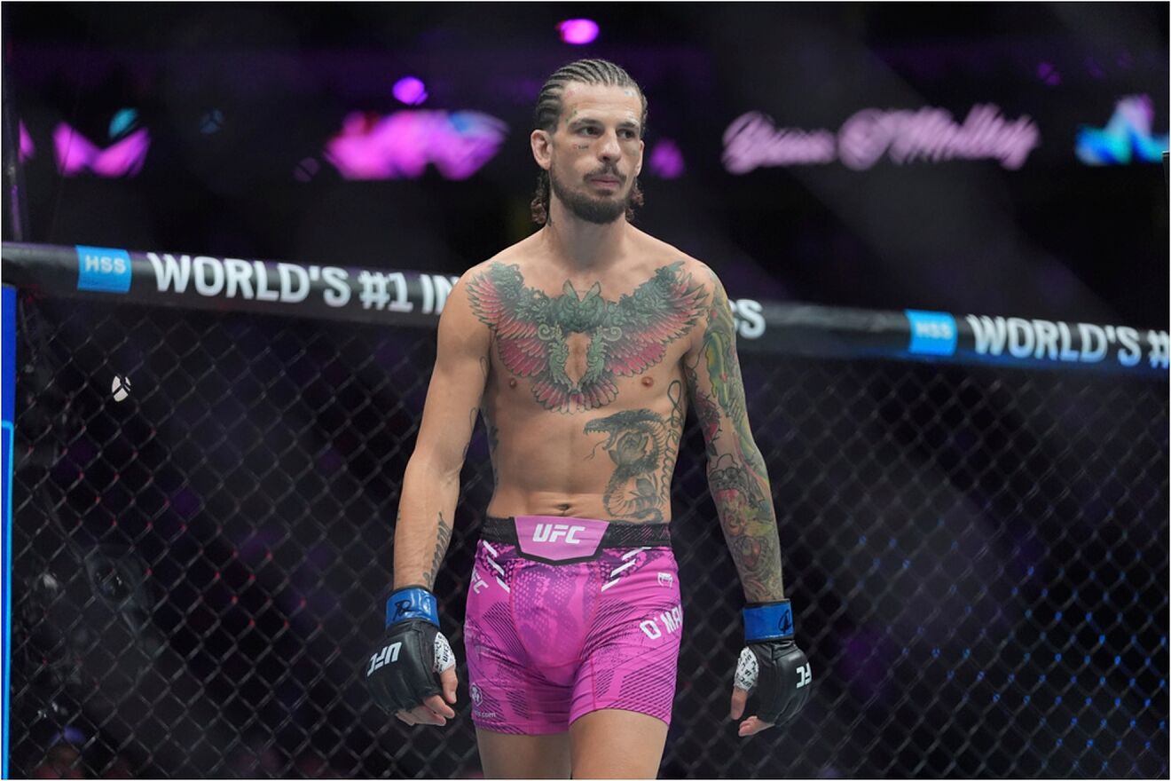 Sean O'Malley before a bantamweight title bout against Georgia's Merab...