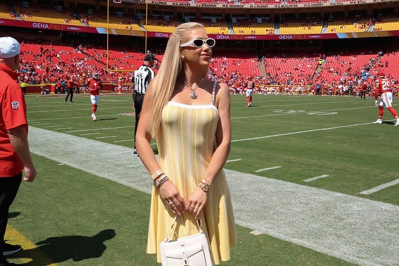 Chiefs heiress Gracie Hunt elevates preseason game with designer flair