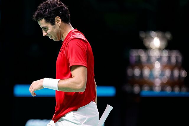 Jaume Munar, durante la final de la Davis en Bolonia.