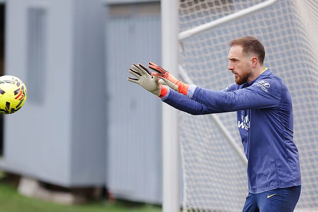 Oblak, durante un entrenamiento.