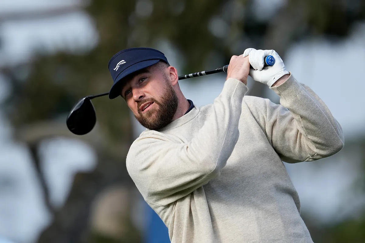 Travis Kelce accidentally hits female fan in the head with golf ball at Pebble Beach Pro-Am