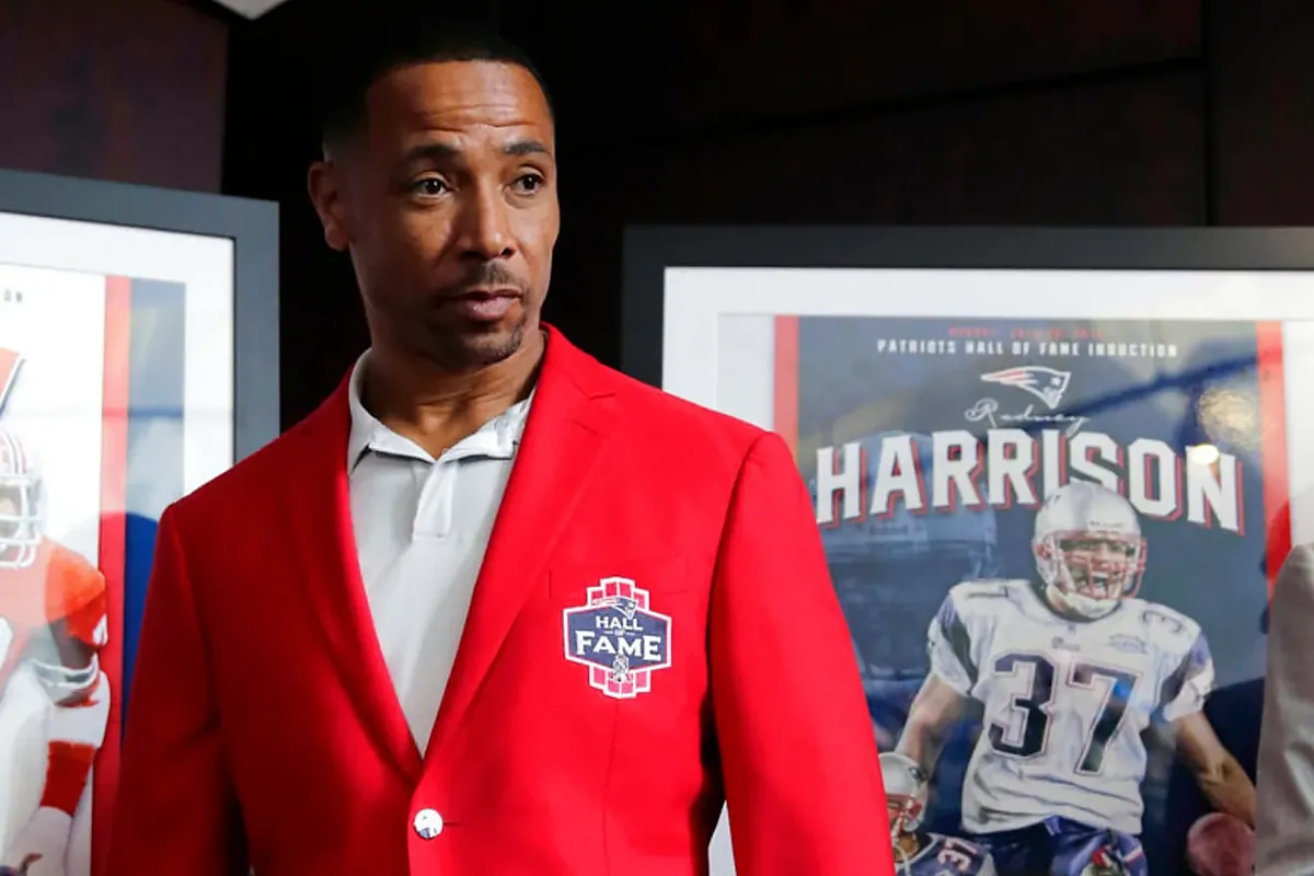 Rodney Harrison reappears to discuss his health and explains the cause of his live slip-up on NBC's Football Night in America