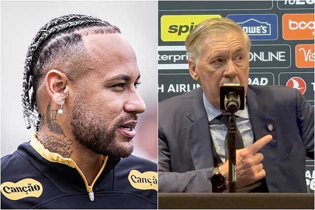 Un montaje con una imagen de Neymar y otra de Ancelotti.