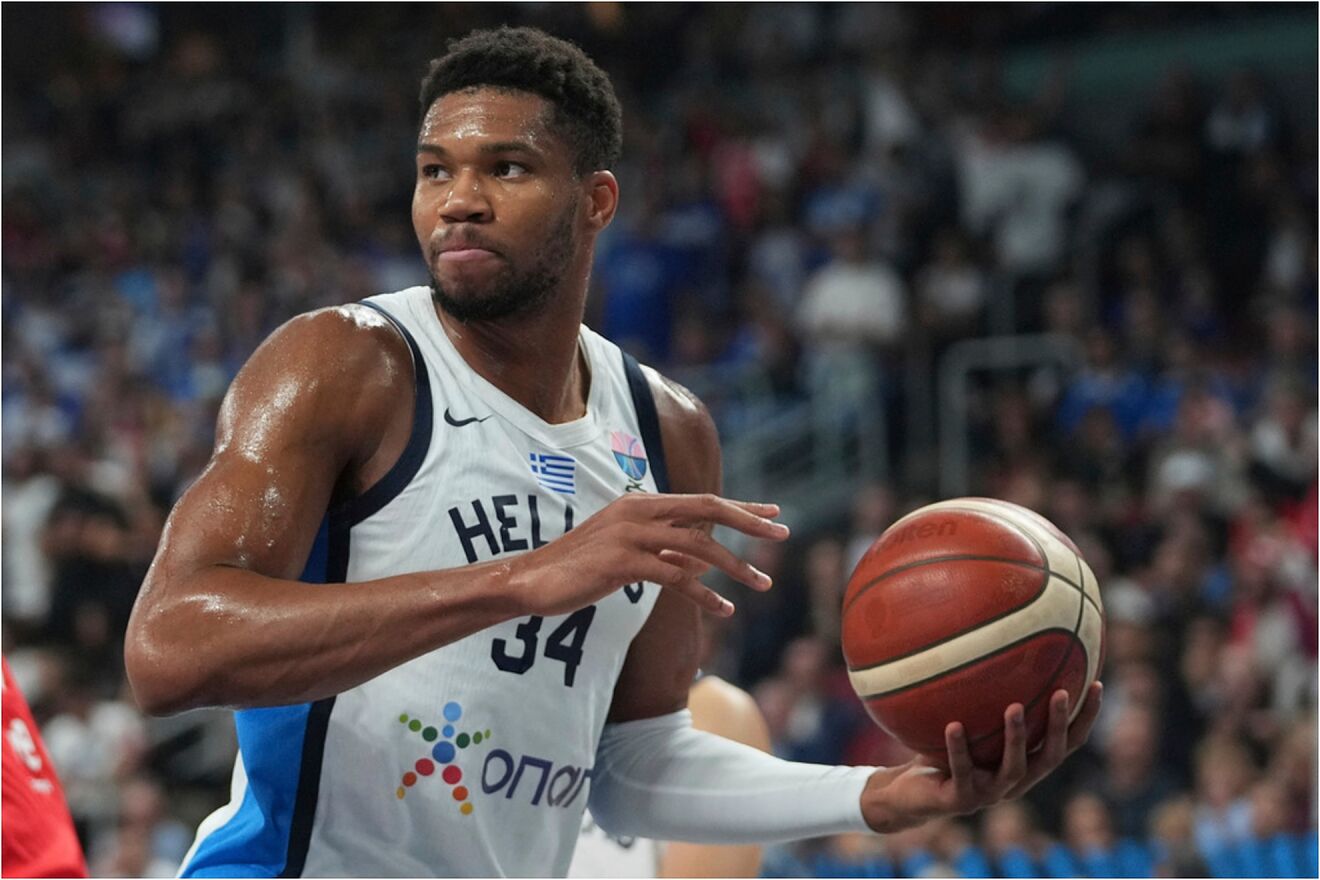 Greece's Giannis Antetokounmpo during the Eurobasket.