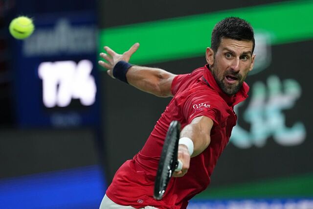 Novak Djokovic, durante su partido ante Bergs