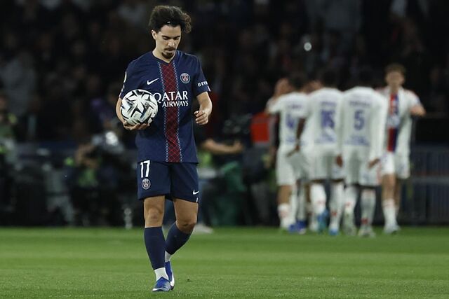 Vitinha, en el partido contra el Olympique de Lyon.