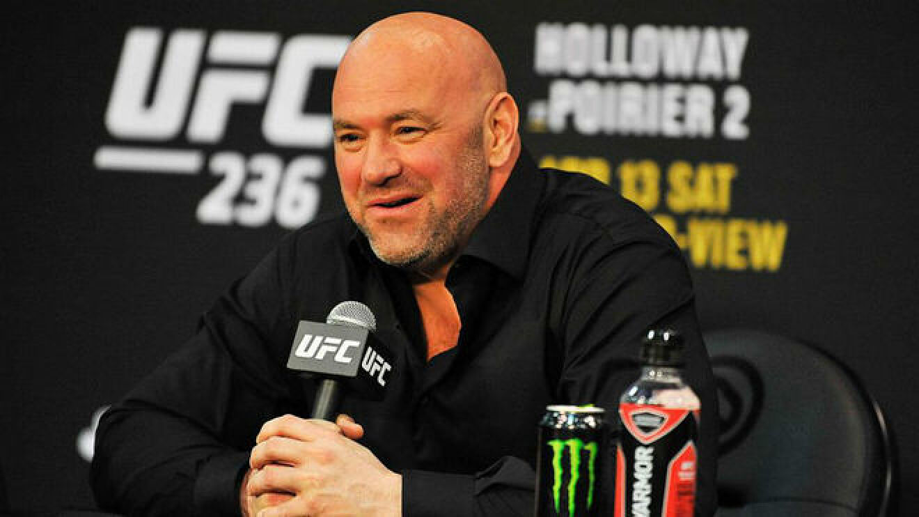 Dana White at a press conference