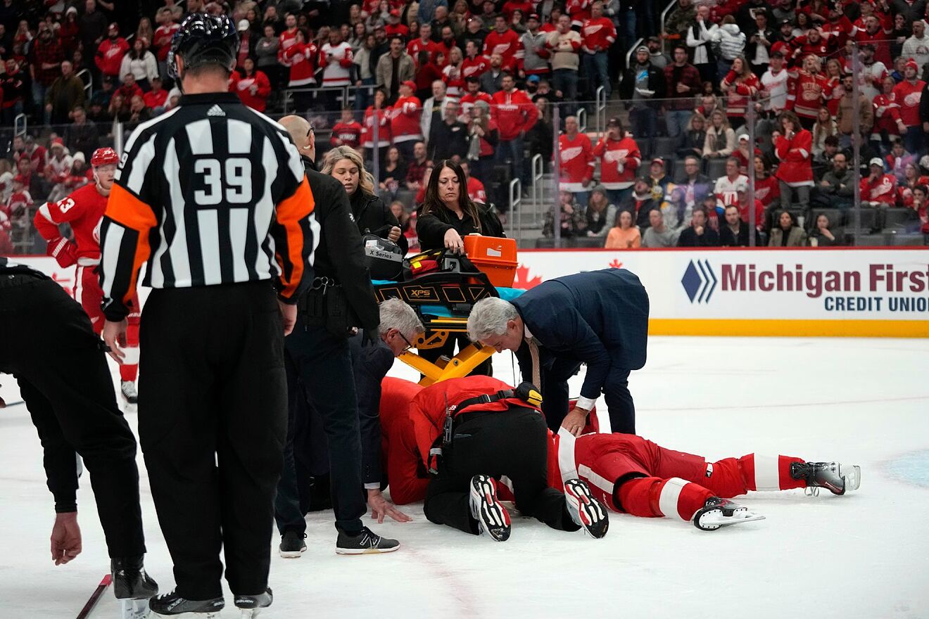Red Wings' Dylan Larkin knocked unconscious after hit to back of head