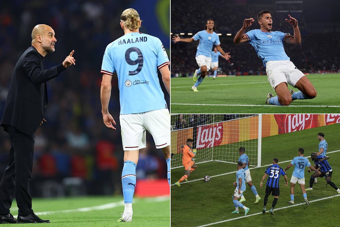 Las claves del Manchester City-Inter: Guardiola 'aprende' a ganar jugando mal, el recuerdo de los aspersores y la lecci�n del f�tbol